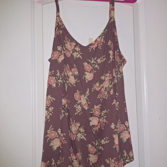 Torrid Mauve Floral Cami Torrid Size 10 Tank Top Flowy Boho Babydoll top, New - Picture 3 of 6